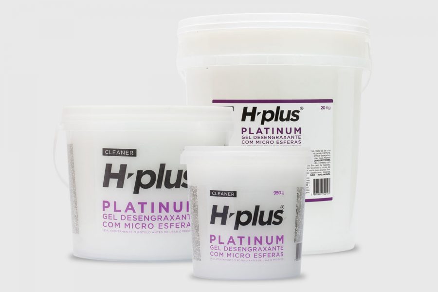 Gel desengraxante com micro esferas Hplus Platinum